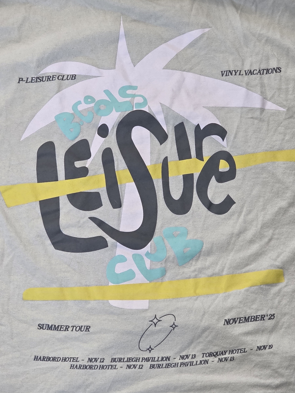 Barney Cool Men's P-Leisure Club Summer Tour 100% Cotton Graphic Tee Shirt Sz Lg